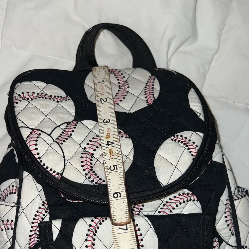 Quilted Baseball Pattern Backpack - Picture 11 of 16